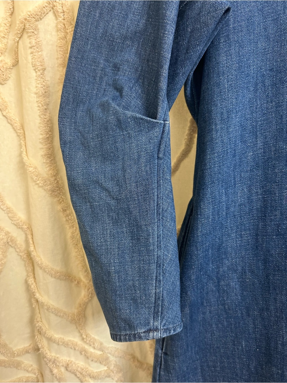 COS Half-Zip Denim Long Sleeve Mini Dress Size 8 - Picture 10 of 16